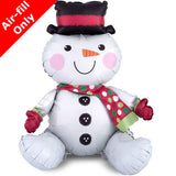 Sitting Snowman Shaped Foil Balloon