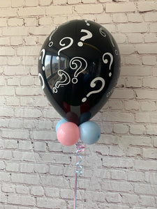 16" Gender Reveal Black Latex Balloon