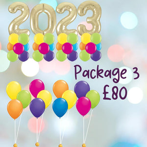 School Leavers Floor Standing 2023 Number Stacks and Latex Sets Package