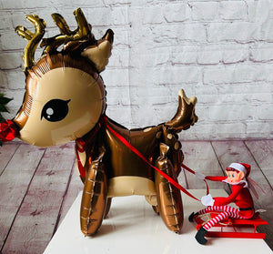 25" Standing Reindeer and Sleigh - Supply Your Own Elf