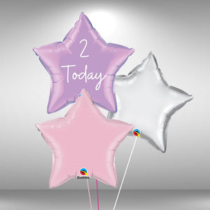 2 today star balloon cluster