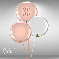 30 round foil balloon cluster