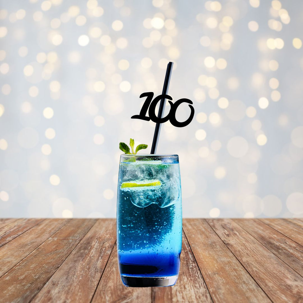 Age 100 Drinking Straws