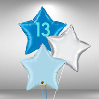 Age 13 Customisable Star Balloon Set