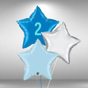 Age 2 Customisable Star Balloon Set