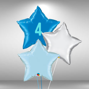 Age 4 Customisable Star Balloon Set
