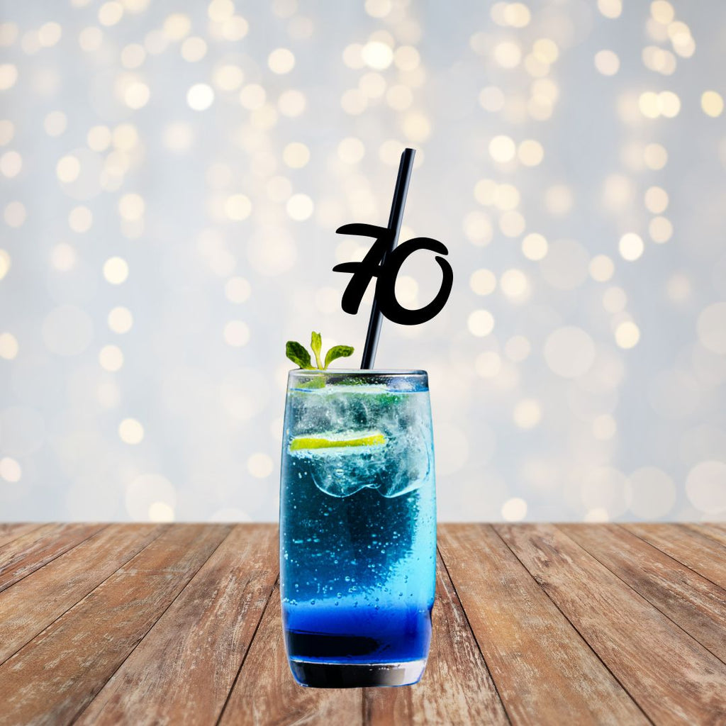 Age 70 Drinking Straws