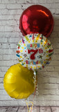 Age 7 Birthday Bright Balloon Cluster