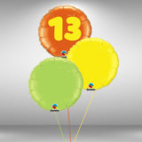 Age 13 Customisable Round Balloon Set