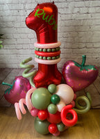Age 1 Strawberry Theme Number Display