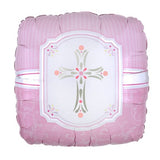 18" Blessing Pink Cross Foil Balloon