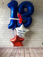 Large Blue Double Number Display