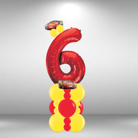 Cars (Lightening McQueen) Theme Floor Standing Single Number Stack 