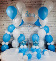 Christening Balloon Package Blue & white