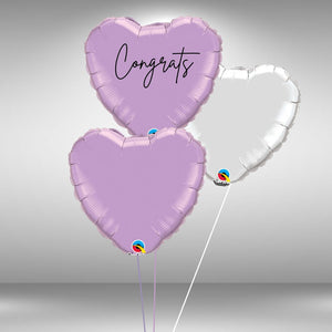 Congratulations heart balloon cluster