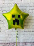 Creeper Style Personalised Star Foil Balloon