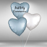 Customisable First Holy Communion Heart Balloon Set