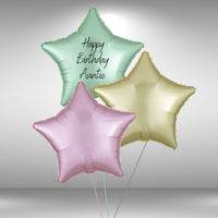 Customisable Happy Birthday Auntie Star Balloon Set