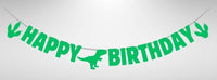 Dinosaur Happy Birthday Glitter Card Letter Banner