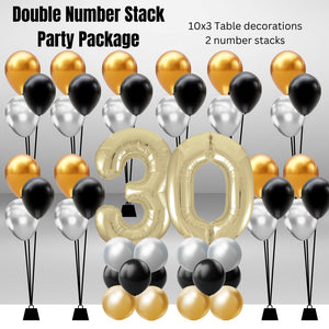 Double Number Stack Party Package age 30