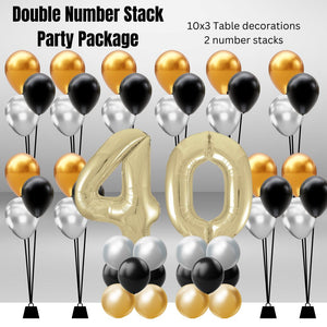 Double Number Stack Party Package age 40