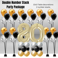 Double Number Stack Party Package age 80