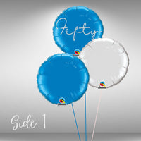 Fifty foil balloon cluster