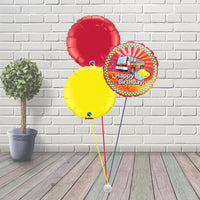 Fire Engine Foil Balloon Cluster