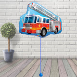 36" Red Fire Engine Supershape Foil Balloon