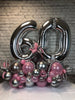 Floor Standing Double Number Marquee - Silver Numbers