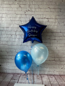 Set of 3 balloons - 1 Foil Star with 2 Latex