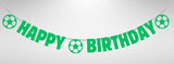 Football Happy Birthday Glitter Card Letter Banner