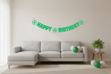 Football Happy Birthday Glitter Card Letter Banner