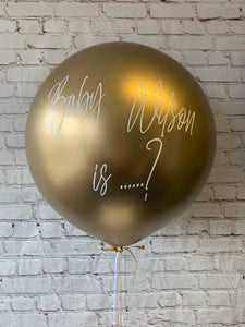 24" Gender Reveal Gold Latex Balloon