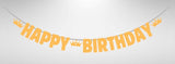 Crown Happy Birthday Glitter Card Letter Banner