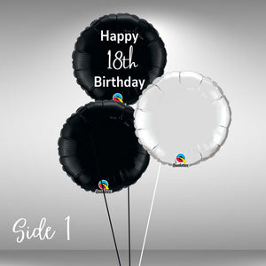 Age 18 Customisable Happy Birthday Round Balloon Set