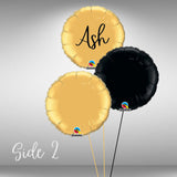 Happy 65th Birthday balloon cluster