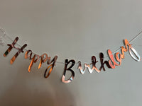 SPECIAL OFFER - Rose Gold Happy Birthday Paper Banner