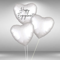 Happy Engagement heart balloon cluster