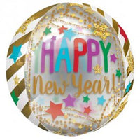 Happy New Year Orbz Foil Balloon
