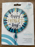 Happy Father's Day Striped Foil Balloon