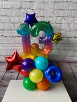 able Top Double Number Tower - Multi Colour Numbers