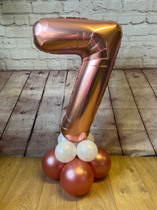 SPECIAL OFFER - Floor Standing Medium Size Rose Gold Number 7