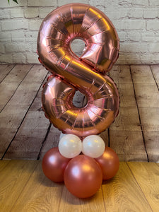 SPECIAL OFFER - Floor Standing Medium Size Rose Gold Number 8