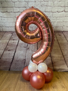 SPECIAL OFFER - Floor Standing Medium Size Rose Gold Number 9