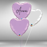 Personalised heart balloon cluster