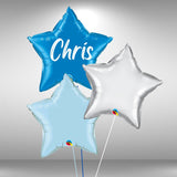 Personalised foil star balloon cluster