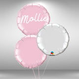 Personalised round foil balloon cluster