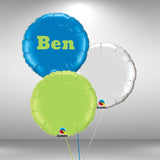 Personalised round foil balloon cluster