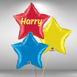 Personalised star balloon cluster